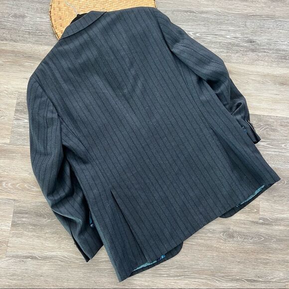 Etro navy blue blazer wool‎ silk blend - Picture 7 of 12